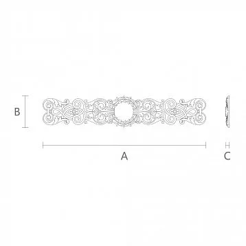 wooden molding with a luxurious pattern