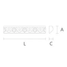 Decorative carved molding K-010 for furniture drawing
