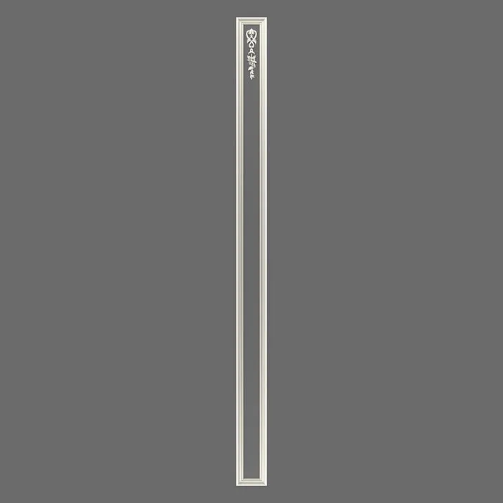 CPU-5-6 'Versailles' Molding Decor Kit &mdash; Narrow panel with frame and central ornament, polyurethane