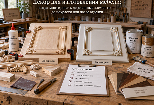 Furniture-making decor before painting