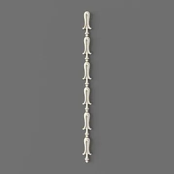 NPU-506 polyurethane molding decor &mdash; a thin vertical decorative overlay in classic style