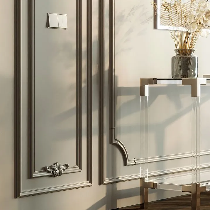 Wall molding CPU-1-1 made of STAVROS polyurethane from the Neoclassic collection with elegant scrolls and moldings for palace decor