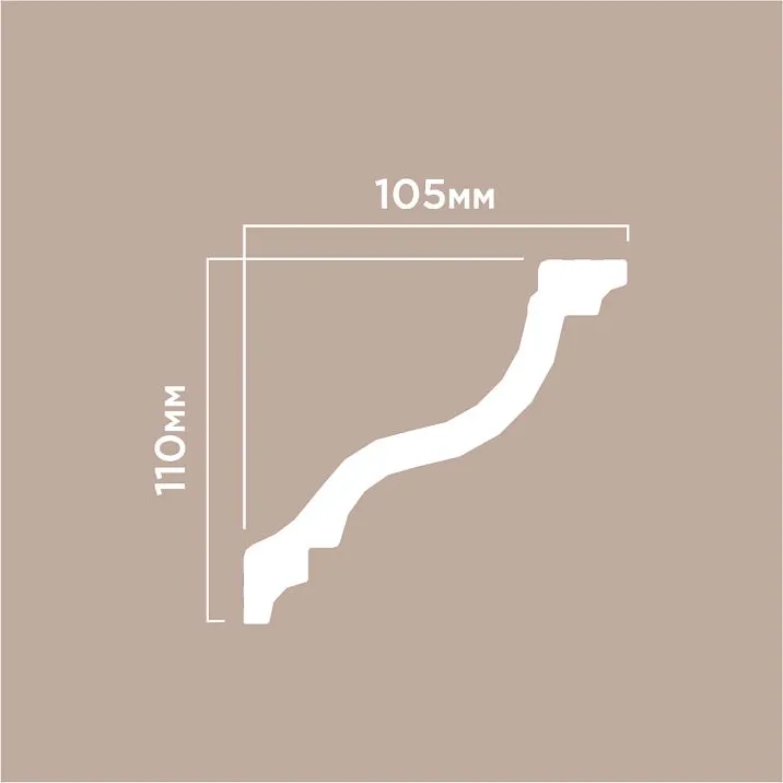 Crown A150V1 POLYSTYRENE HI WOOD 105mm x 110mm x 2.0m. drawing