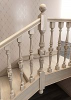 Carved wooden pillar for stair L-072