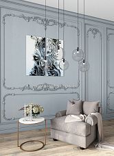 Side view of the wooden decor set C-009-1-1, consisting of nine carved appliqu&eacute;s