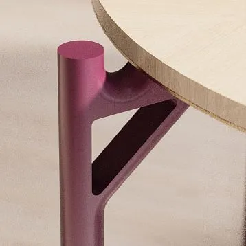 Modern furniture leg MN-243 made from beech wood with 740 mm height and Prestige sanding finish