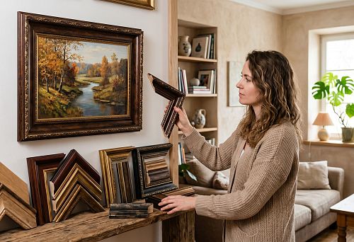 Wooden picture frame: how to choose profile, size and design for the interior