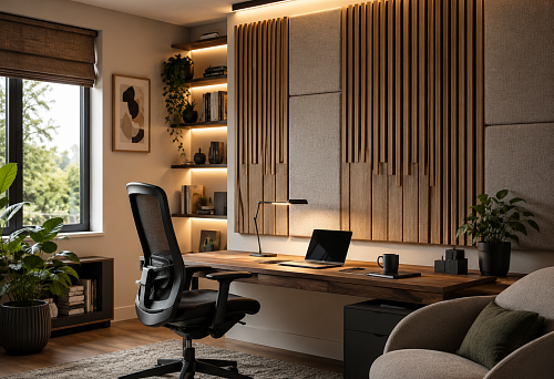 Home office without echo: how to choose decorative acoustic panels for the work area