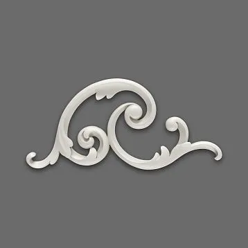 Carved decoration NPU-298L made of polyurethane on a gray background