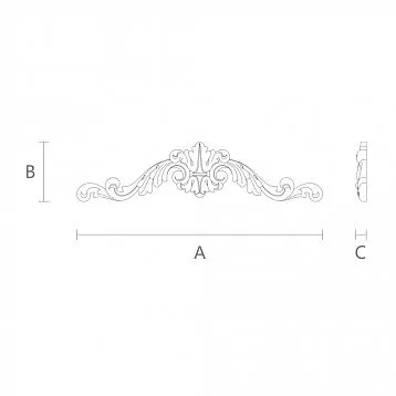 Wooden inlay with carved pattern, suitable for any style and interior