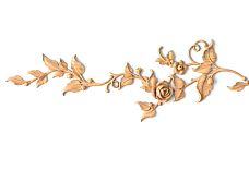 Wooden decor set C-054 consisting of 14 carved appliques of different sizes and shapes