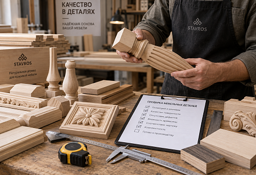 Furniture parts for carpenters: how to check finished wooden components before starting production