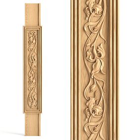 Flat wooden baluster L-093.1