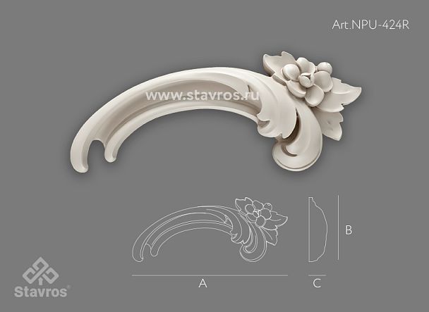Carved cover plate из полиуретана NPU-424R - 0