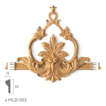 Decorative element MLD-3-2.1. Molding decor. Image 69d36ba13db18