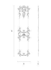 Wooden decor set C-048 - drawing