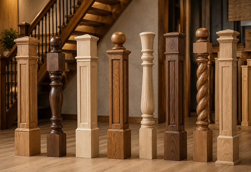Buy wooden stair posts: types, sizes and selection