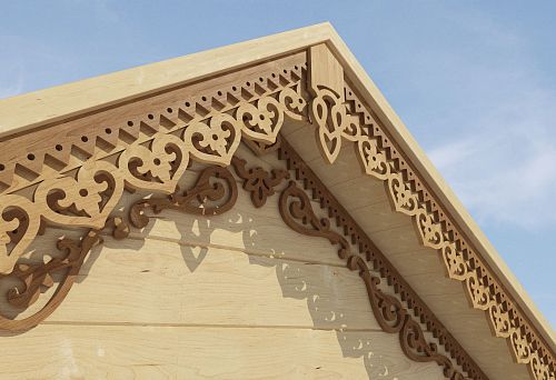 Decorative Facade Pediment Design in Traditional Style