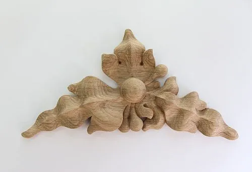 Wooden door applique with relief carving for door decoration