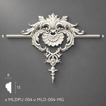 Decorative molding for walls and ceilings for classic and modern interiors