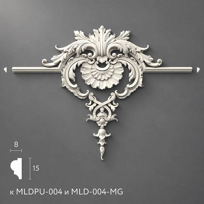 Decorative molding for walls and ceilings for classic and modern interiors