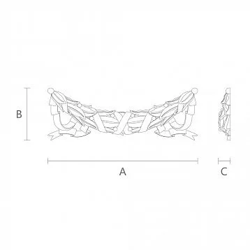 The Carved Wooden Insert N-030 is elegant and refined wall decor for any interior style