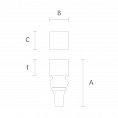 Геометрическая мебельная ножка MN-132 - 2