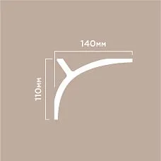 Cornice A178 POLYSTYRENE HI WOOD 110mm x 140mm x 2.0m. Drawing