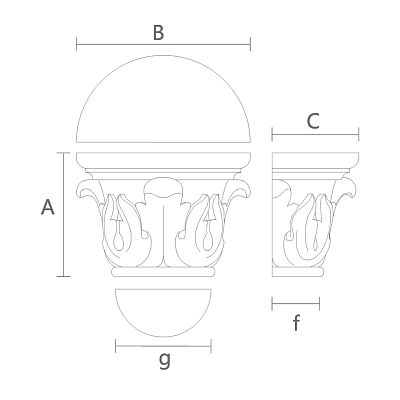Carved capital KL-029