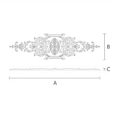 Diagram with dimensions and profile of model NPU-422, demonstrating the proportions and thickness of the item