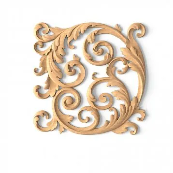 Wooden panel with floral pattern - interior decor