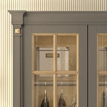 Ceiling wooden cornice KZ-005 from oak for classic interiors