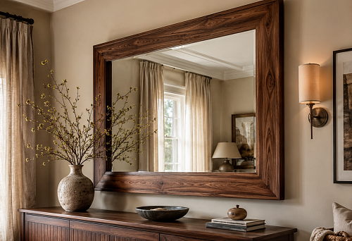 Which wooden frame to buy for a mirror to make the interior look more expensive?