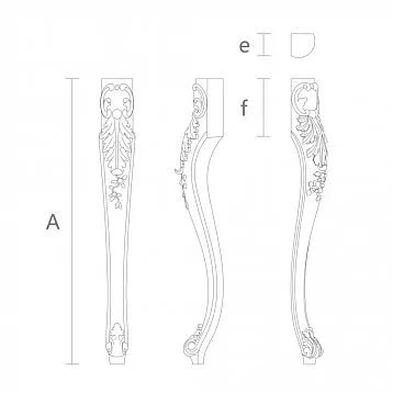 Classic Carved Wooden Legs MN-002