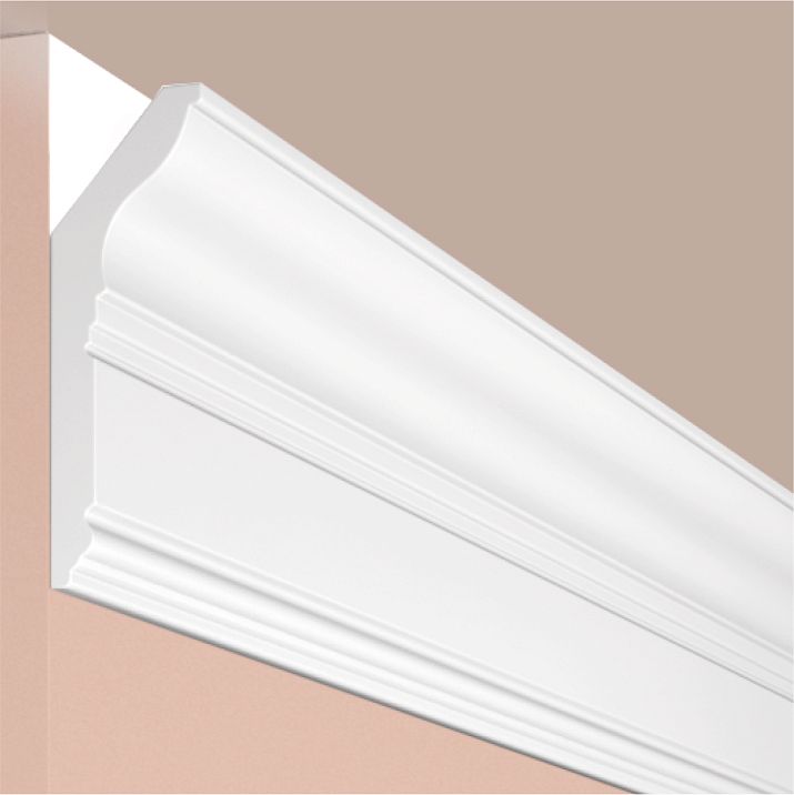 Ceiling cornice polystyrene HI WOOD L1902S white - close-up