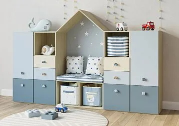 Children's furniture handle made of wood in the shape of a car