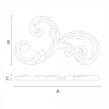 Carved Wooden Insert N-297R