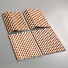 OPAN-001 oak slat panel, decorative panel with rounded slats