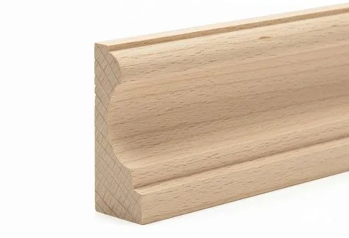 Wooden paintable molding with a classic profile for elegant interior decoration