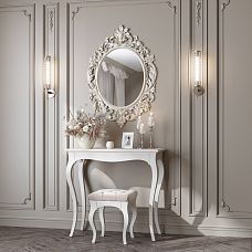 Estelle 008-001 mirror in a wooden frame in the interior