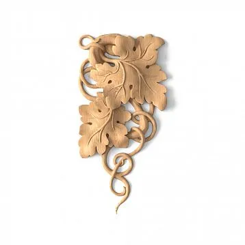 Inlay NN-252R for furniture and facade decoration with grape cluster and leaf carving