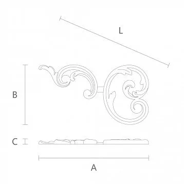 Carved Inlay N-296L from Oak and Beech