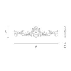 Drawing Decorative overlay N-125.1 for furniture facade