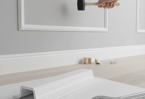 Impact-resistant wall molding made of polystyrene for interiors, resistant to mechanical impacts