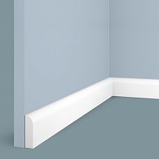 BE55 floor skirting from HI WOOD polystyrene, height 55 mm, thickness 15 mm, smooth white surface