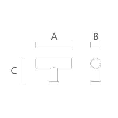 Furniture handle Oscar HL-061-2M чертеж