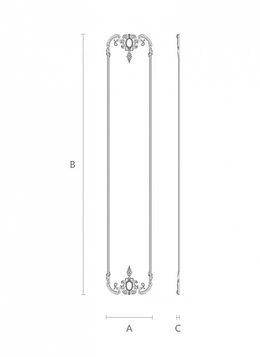 Detailed plan of the wooden decor set C-009-1-1 schematic