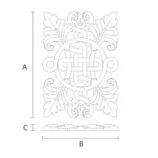 Wooden decorative inlay N-338 for interior decoration, drawing