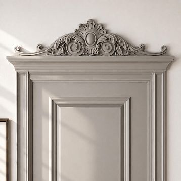 Wooden decorative element N-173.1 with carved ornament in neoclassical style