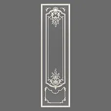 CPU-5-4 'Versailles' Molding Decor &mdash; Tall vertical panel with upper overlay and lower ornament, classic wall frame.
